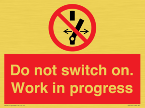 Do not switch on. Work in progress